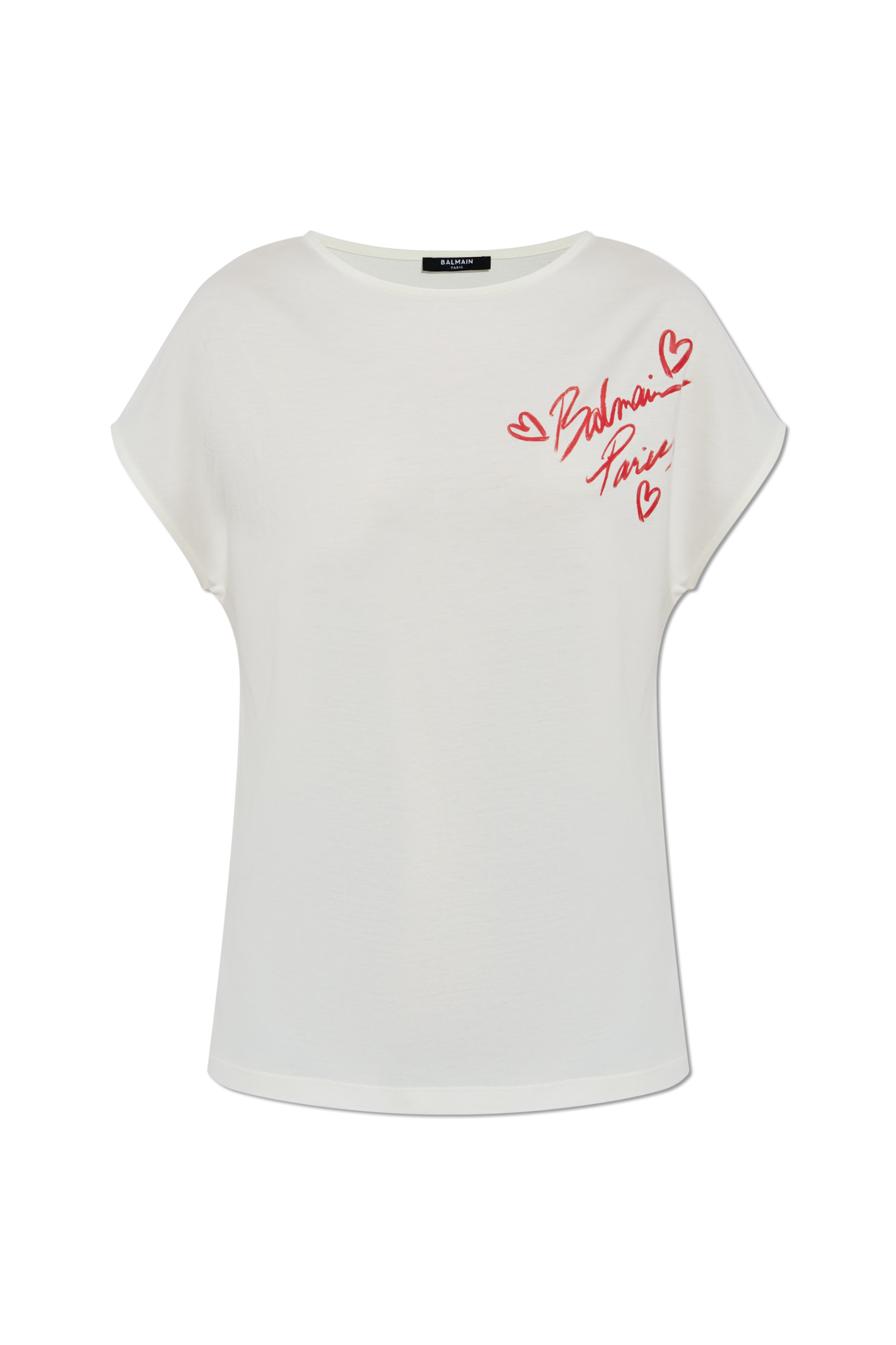 Tシャツ・カットソー BALMAIN T-SHIRT WITH LOGO T-shirt with Balmain Paris print - Men | BALMAIN